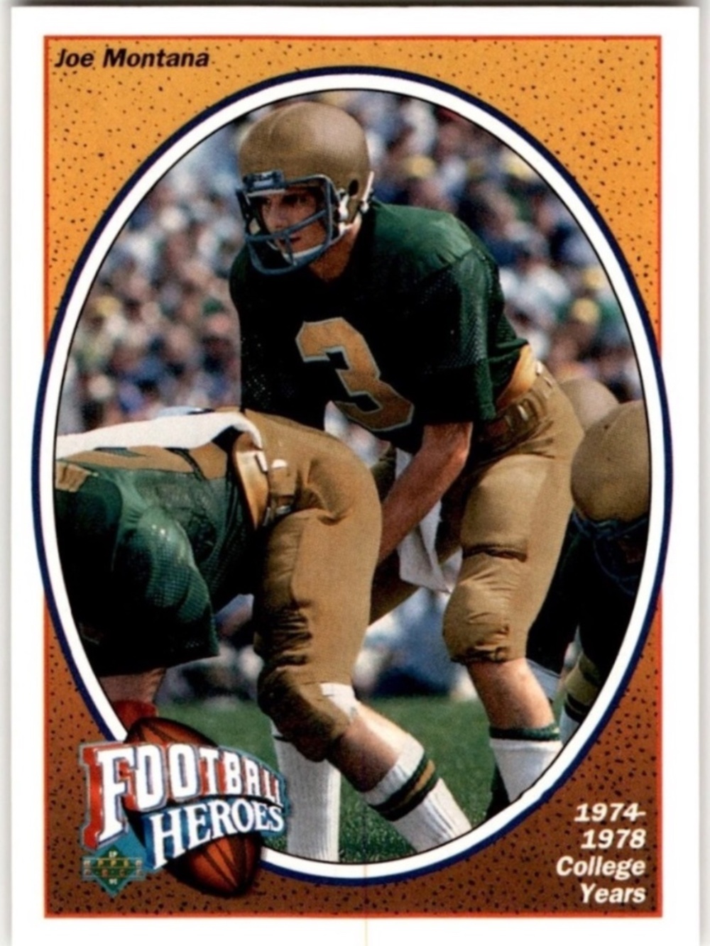 Joe Montana 1991 Upper Deck San Francisco 49ers NFL Football Card